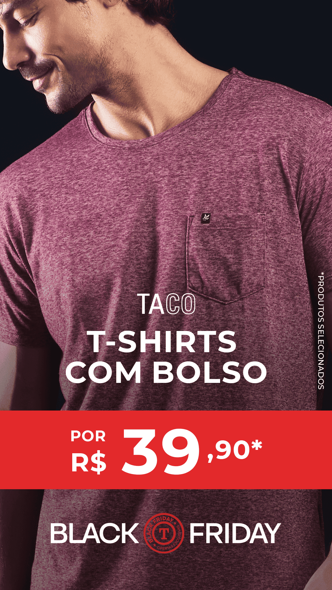 T-Shirts com bolso
