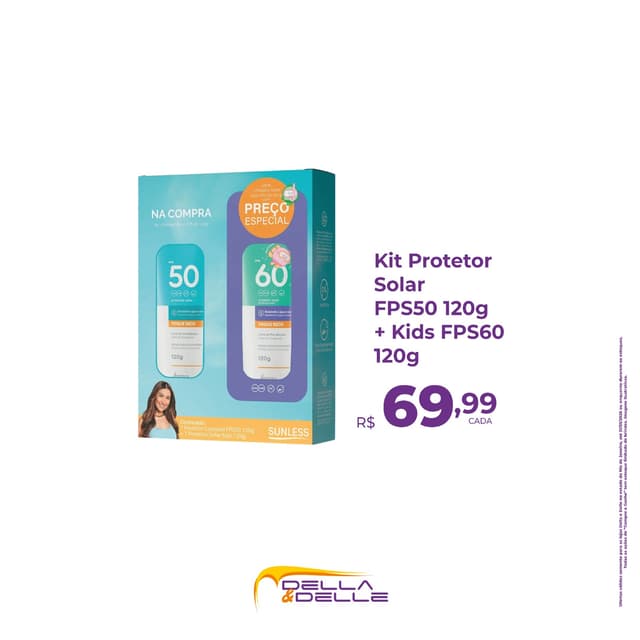Kit Protetor solar FPS50 120g +Kids FPS60 120g 